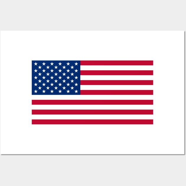 American Flag with USA mask flag Wall Art by remixer2020